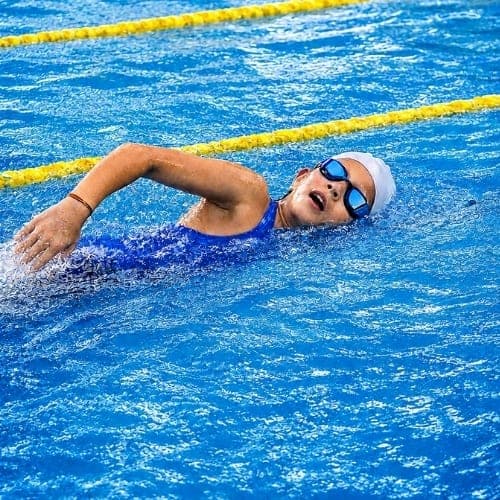 Young swimmers training at The Breathe Swimming Academy in Gurgaon